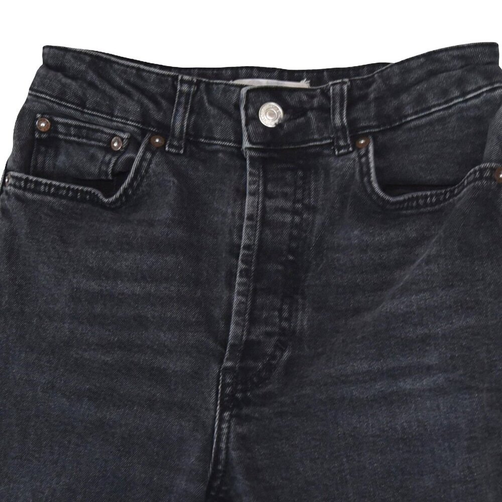We The Free Raw Hem Straight Leg Faded Black Jeans 27 y2k 90s - Picture 3 of 8